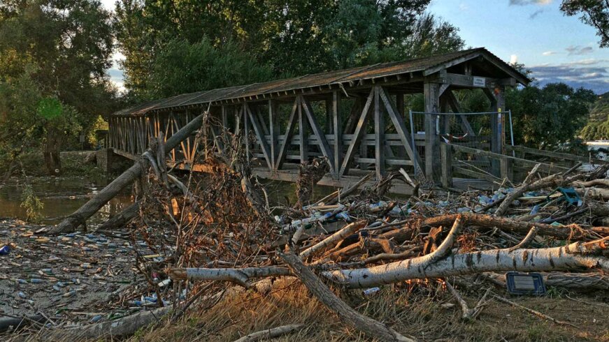 Brücke an der Ahrmündung